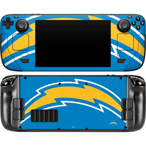 NFL Los Angeles Chargers Large Logo Steam Deck Handheld Gaming Computer Skin